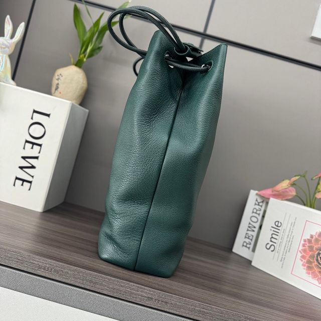Loewe original calfskin pebble hobo bag BS01746 green