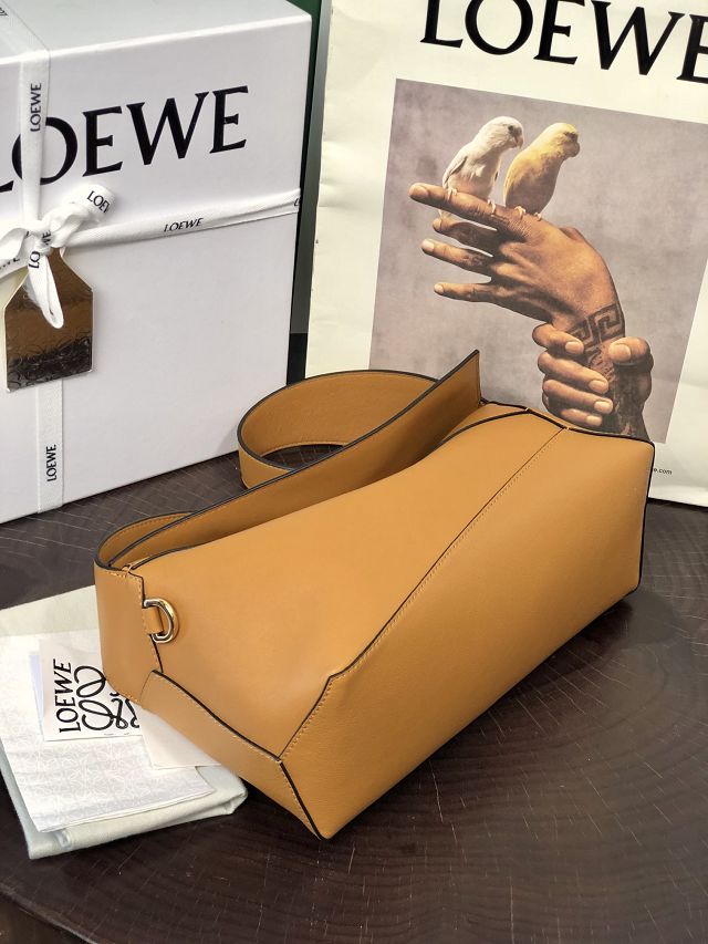 Loewe original calfskin puzzle hobo bag A510P50 caramel