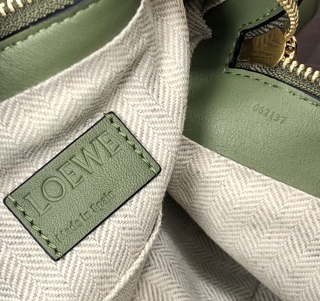 Loewe original calfskin puzzle hobo bag A510P50 green