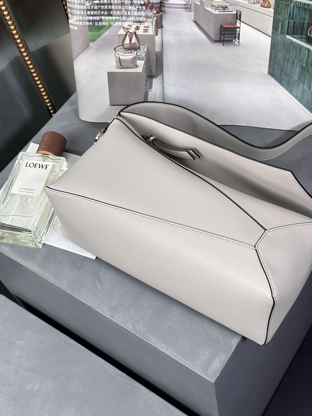 Loewe original calfskin puzzle hobo bag A510P50 grey