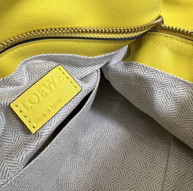 Loewe original calfskin puzzle hobo bag A510P50 yellow