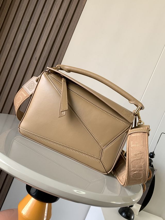 Loewe original calfskin small puzzle bag A510P60 apricot