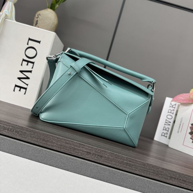 Loewe original calfskin small puzzle bag A510P60 blue