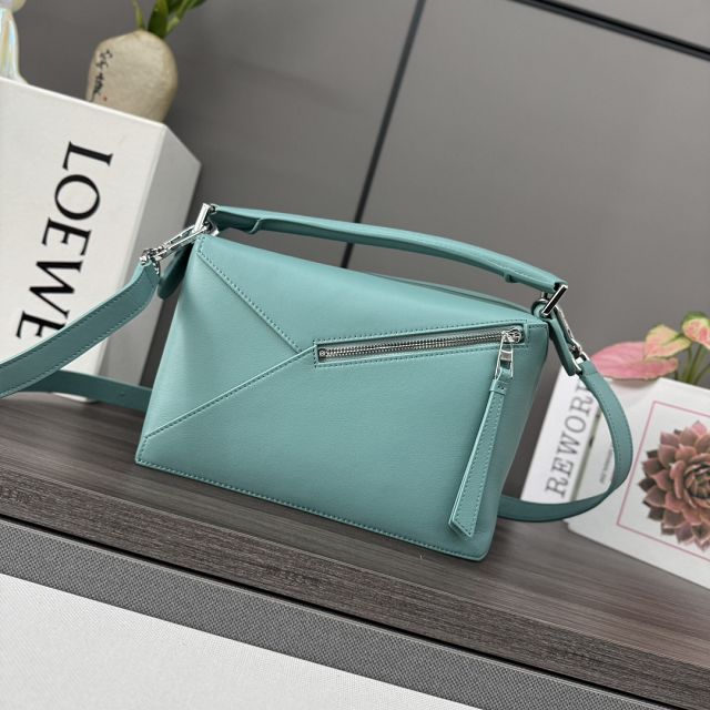 Loewe original calfskin small puzzle bag A510P60 blue