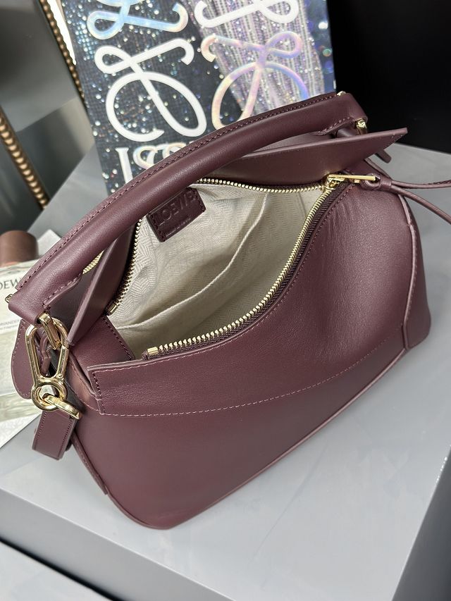 Loewe original calfskin small puzzle bag A510P60 bordeaux