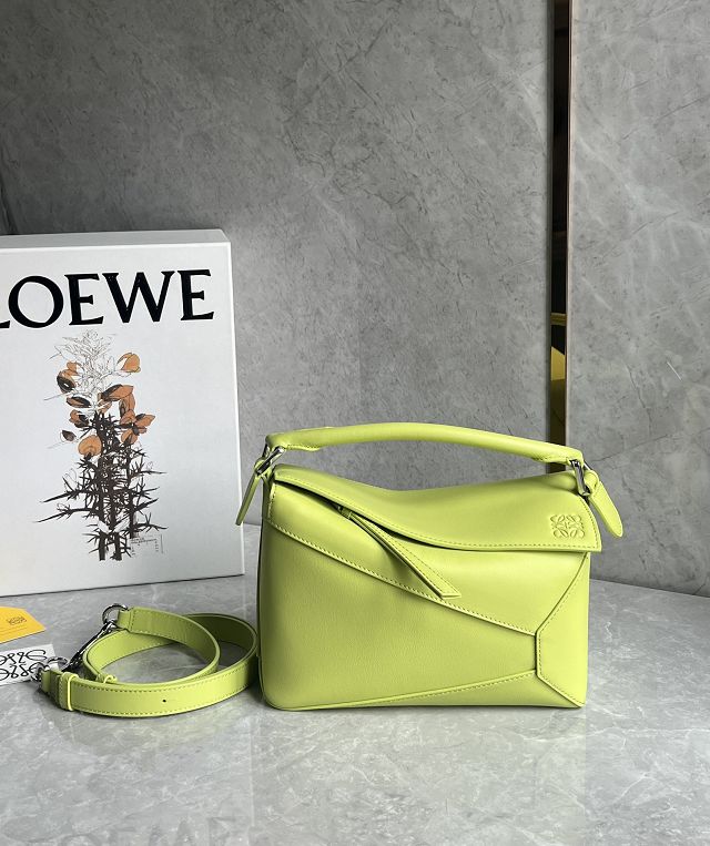 Loewe original calfskin small puzzle bag A510P60 lemon