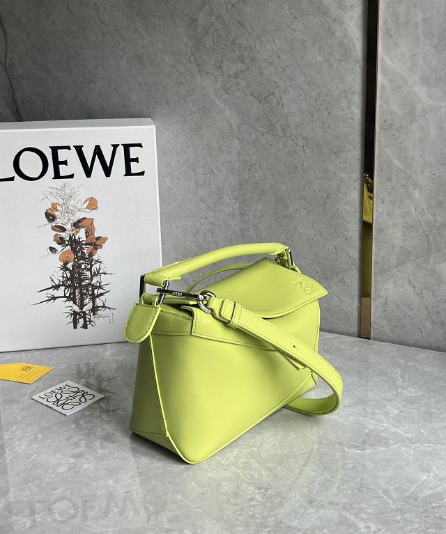 Loewe original calfskin small puzzle bag A510P60 lemon