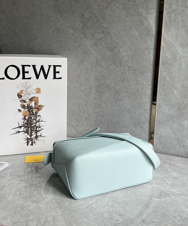 Loewe original calfskin small puzzle bag A510P60 light blue