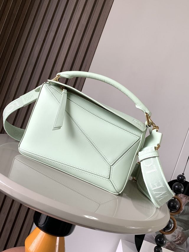 Loewe original calfskin small puzzle bag A510P60 light green