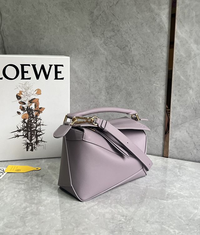 Loewe original calfskin small puzzle bag A510P60 light purple
