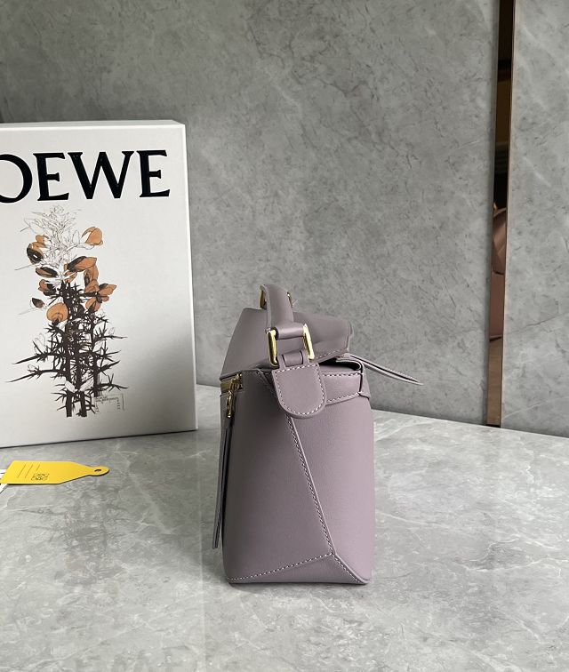 Loewe original calfskin small puzzle bag A510P60 light purple
