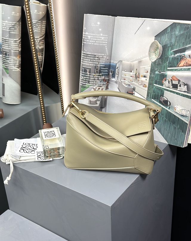 Loewe original calfskin small puzzle bag A510P60 olive