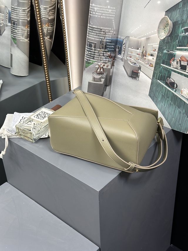 Loewe original calfskin small puzzle bag A510P60 olive