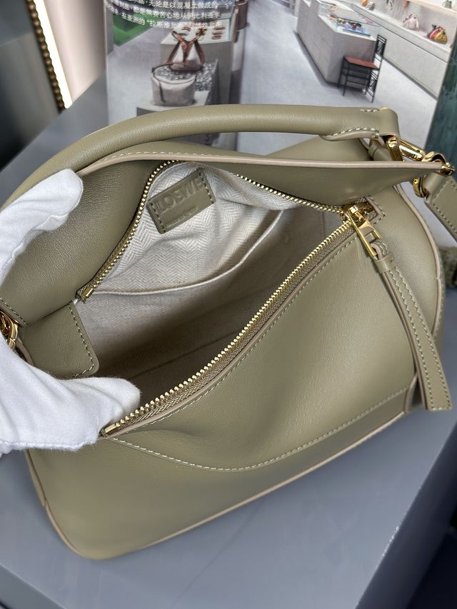Loewe original calfskin small puzzle bag A510P60 olive