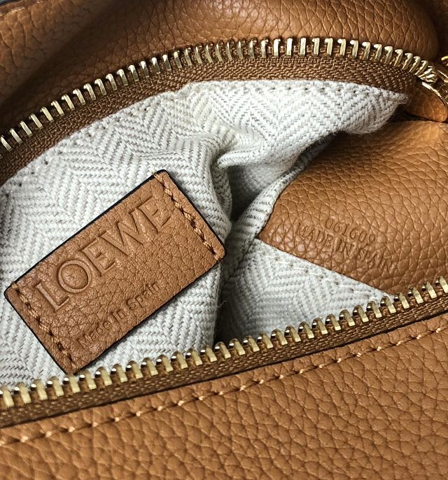 Loewe original grained calfskin small puzzle bag A510P60 brown