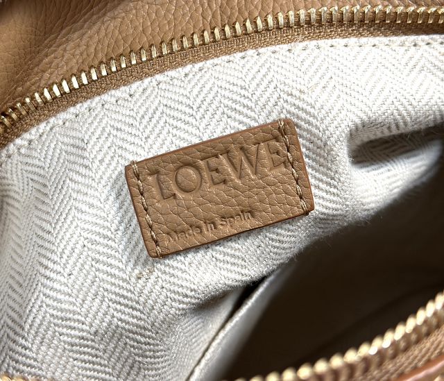 Loewe original grained calfskin small puzzle bag A510P60 caramel