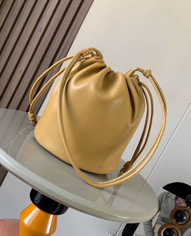 Loewe original lambskin flamenco purse bucket A411FPB sahara