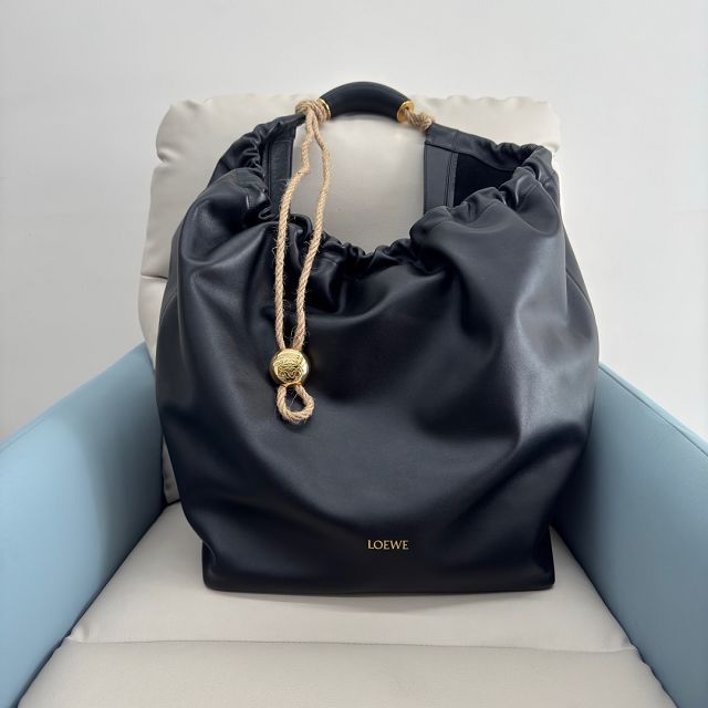 Loewe original lambskin large squeeze bag A914Q35 black