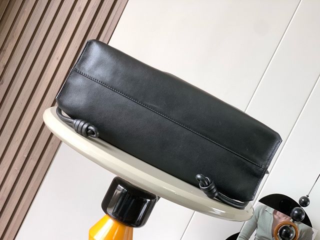 Loewe original calfskin large flamenco clutch A411FL1 black
