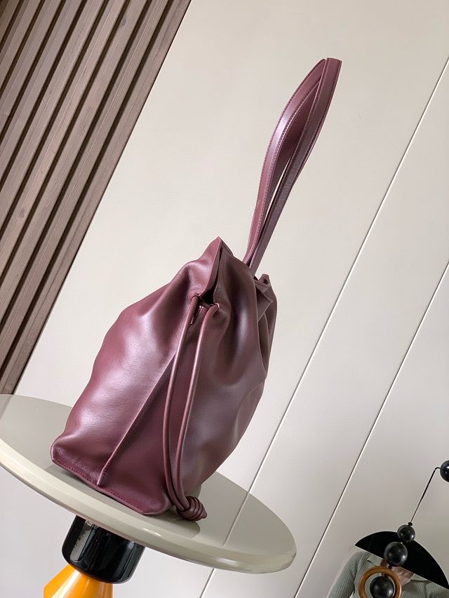 Loewe original calfskin large flamenco clutch A411FL1 bordeaux