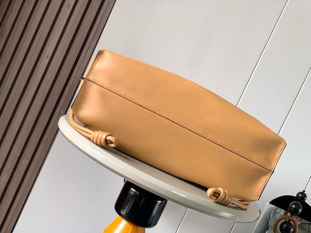 Loewe original calfskin large flamenco clutch A411FL1 caramel