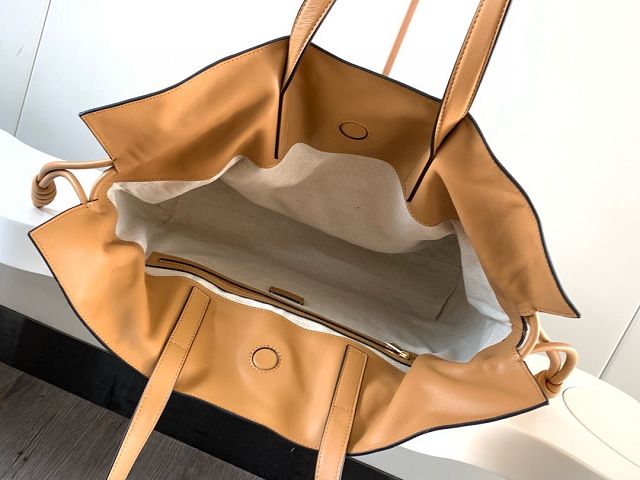 Loewe original calfskin large flamenco clutch A411FL1 caramel