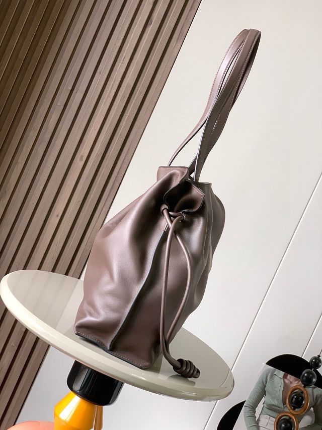 Loewe original calfskin large flamenco clutch A411FL1 dark coffee