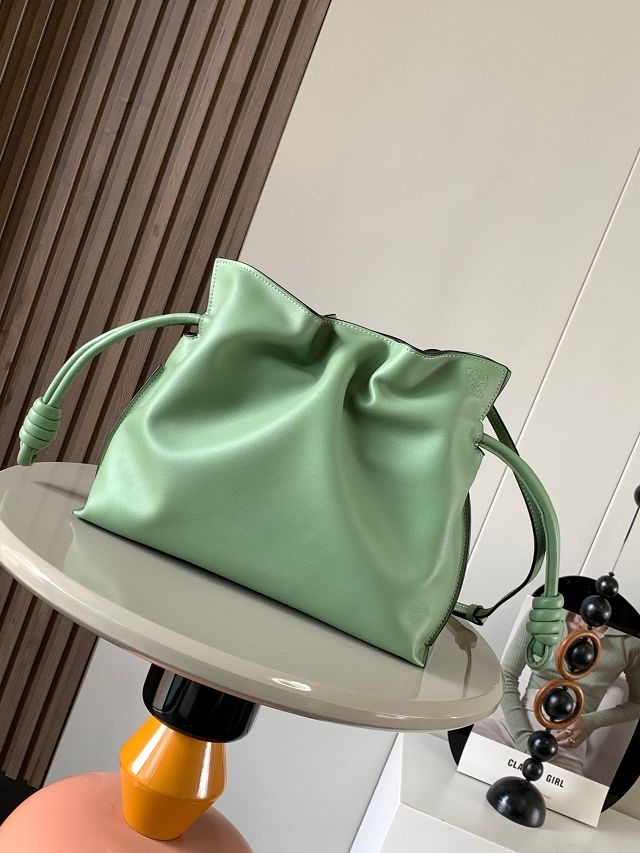 Loewe original calfskin medium flamenco clutch A411FC1 light green