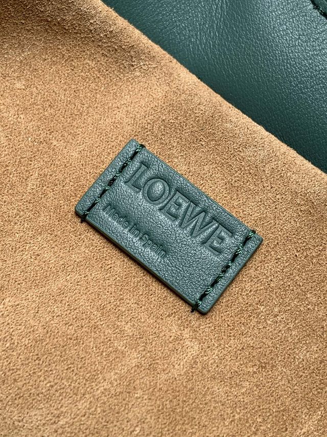 Loewe original calfskin medium flamenco clutch A411FC1 vetiver