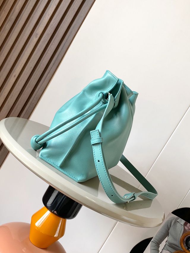 Loewe original calfskin medium flamenco clutch A411FC1 water blue