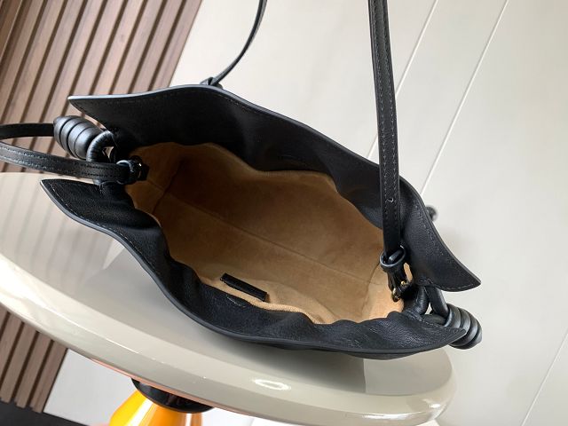 Loewe original calfskin mini flamenco clutch A411FC2 black