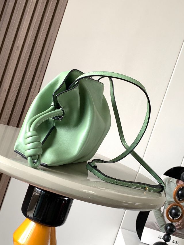 Loewe original calfskin mini flamenco clutch A411FC2 light green