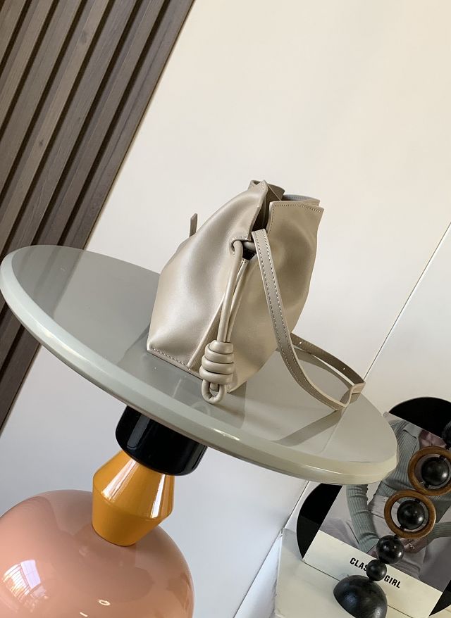 Loewe original calfskin mini flamenco clutch A411FC2 sand