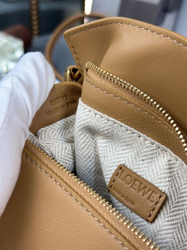 Loewe original calfskin mini puzzle bag A510P88 black&tan