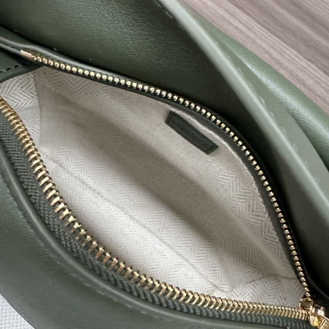 Loewe original calfskin mini puzzle bag A510P88 dark green