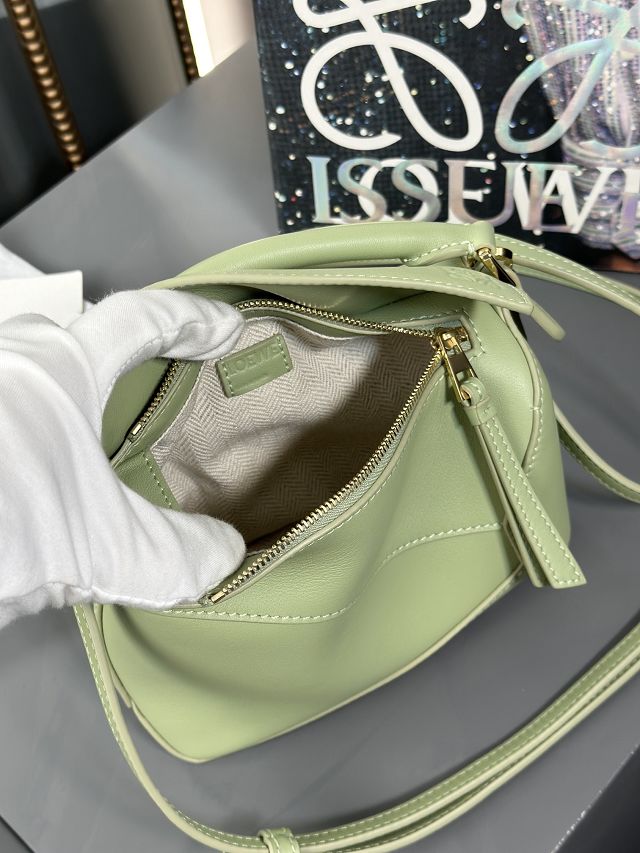 Loewe original calfskin mini puzzle bag A510P88 green