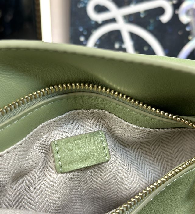Loewe original calfskin mini puzzle bag A510P88 green