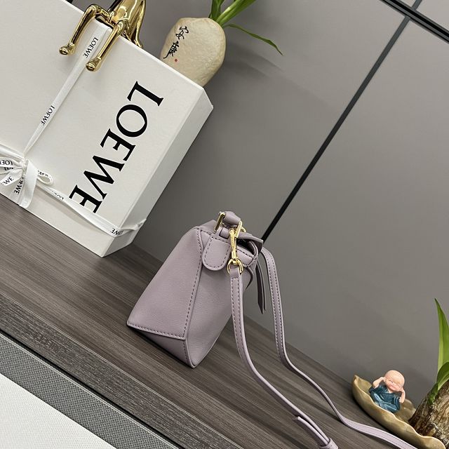 Loewe original calfskin mini puzzle bag A510P88 light purple