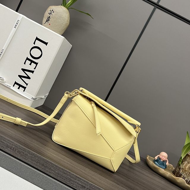 Loewe original calfskin mini puzzle bag A510P88 yellow