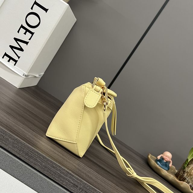 Loewe original calfskin mini puzzle bag A510P88 yellow