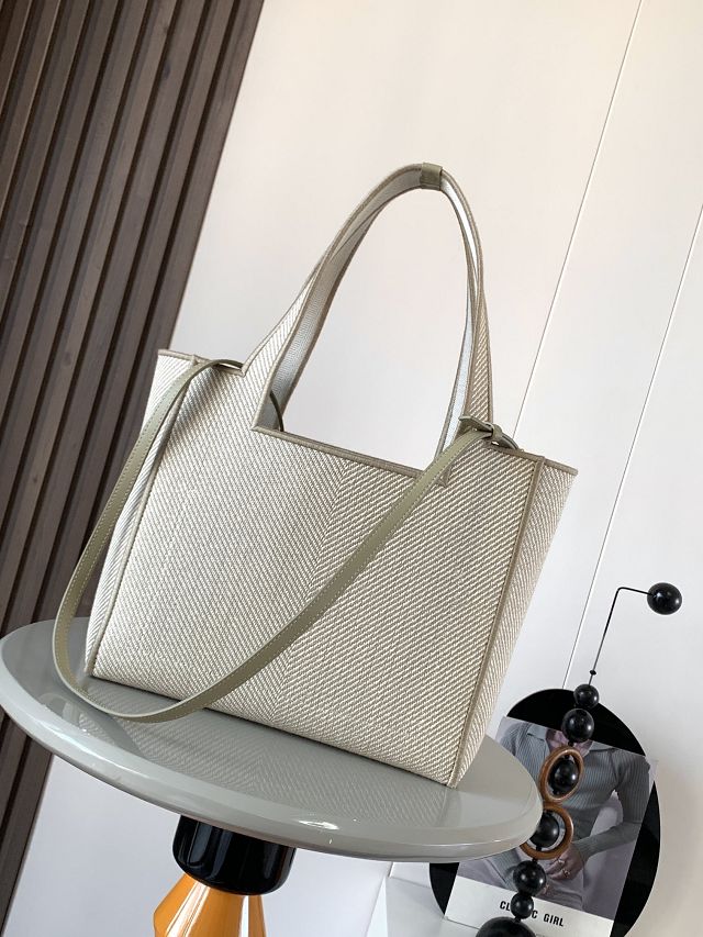 Loewe original canvas medium font tote A685B61 grey