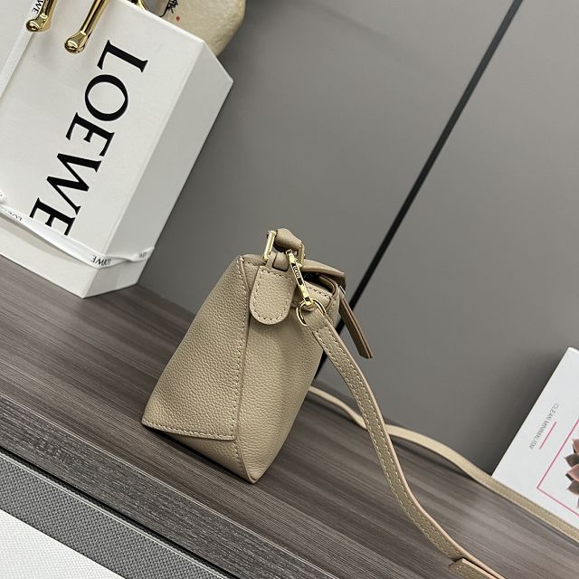 Loewe original grained calfskin mini puzzle bag A510P88 beige