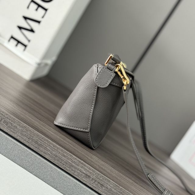 Loewe original grained calfskin mini puzzle bag A510P88 dark grey