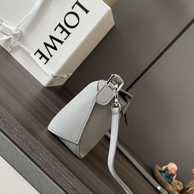Loewe original grained calfskin mini puzzle bag A510P88 grey