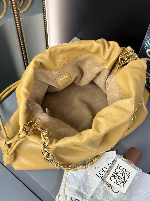 Loewe original lambskin large flamenco purse A411FPD sahara