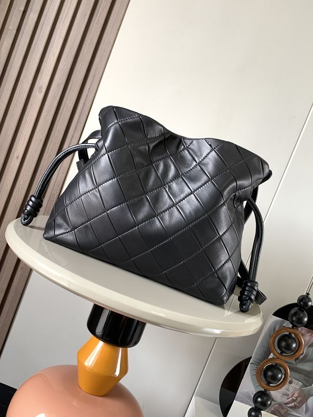 Loewe original lambskin medium flamenco clutch A411FC1 black