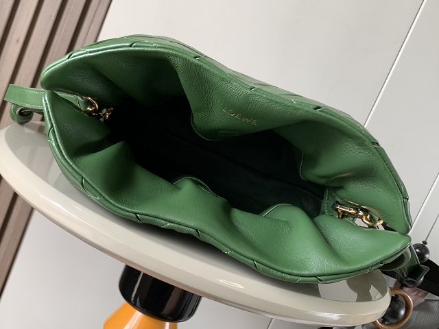 Loewe original lambskin medium flamenco clutch A411FC1 green
