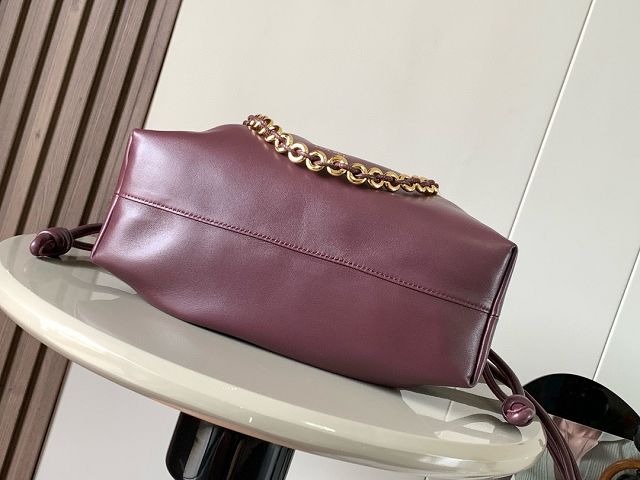 Loewe original lambskin medium flamenco purse A411FCR burgundy