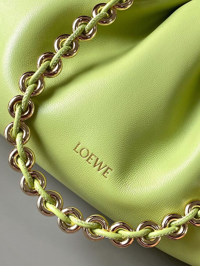 Loewe original lambskin medium flamenco purse A411FCR lemon green