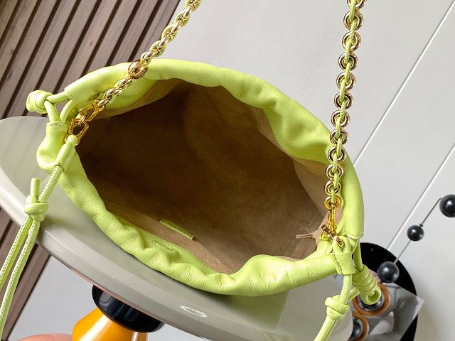 Loewe original lambskin medium flamenco purse A411FCR lemon green